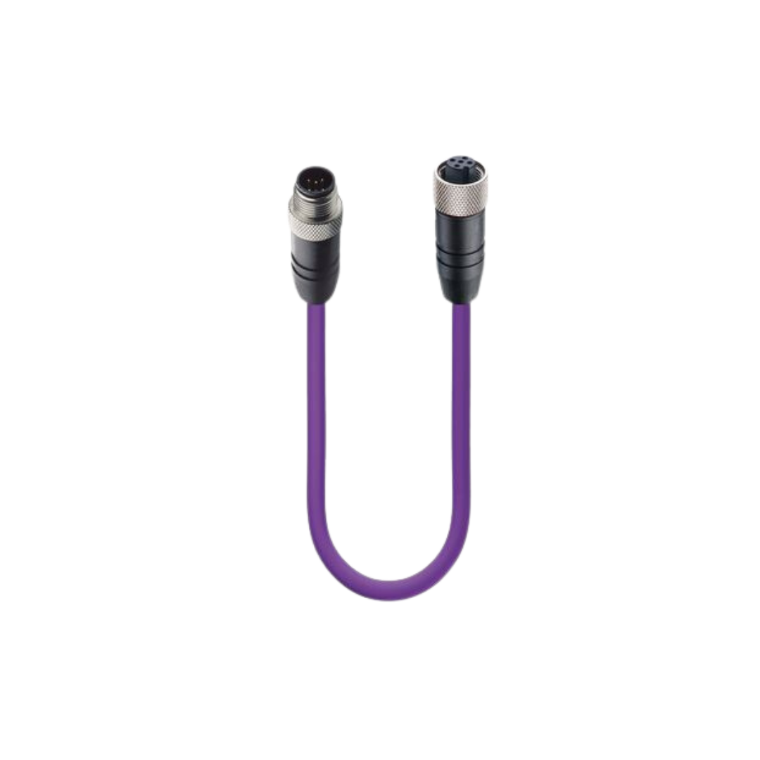 M12 A-coded MF PUR violet CANopenDeviceNet